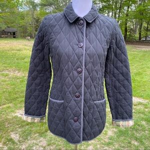 L.L. BEAN JACKET COAT QUILTED DARK GRAY SIZE S